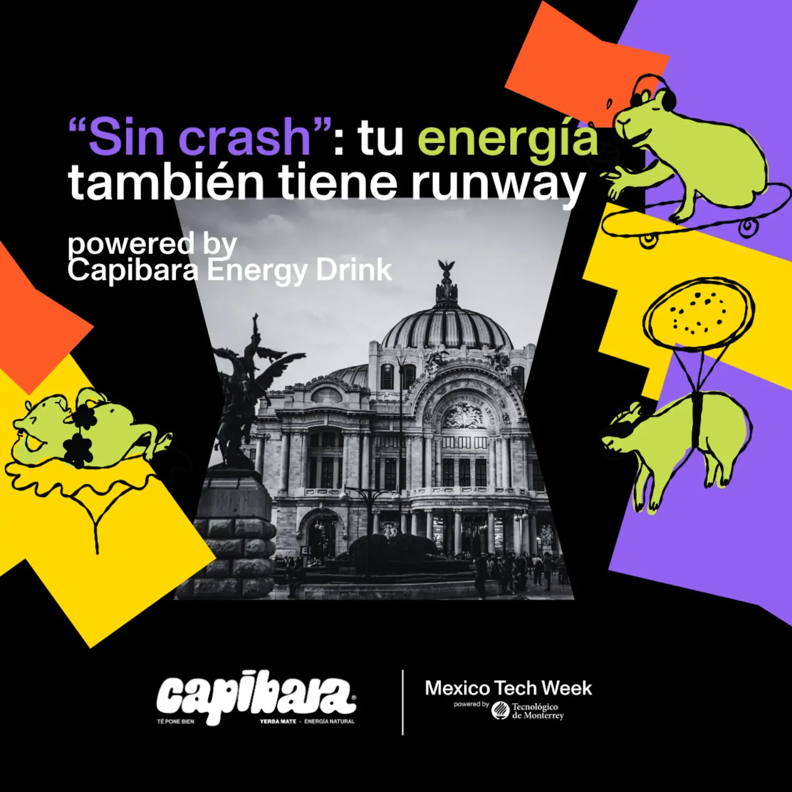 "Sin crash": tu energía también tiene runway powered by Capibara Energy Drink