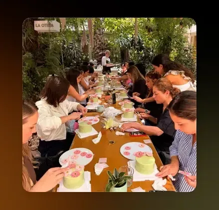 Taller de pasteles florales