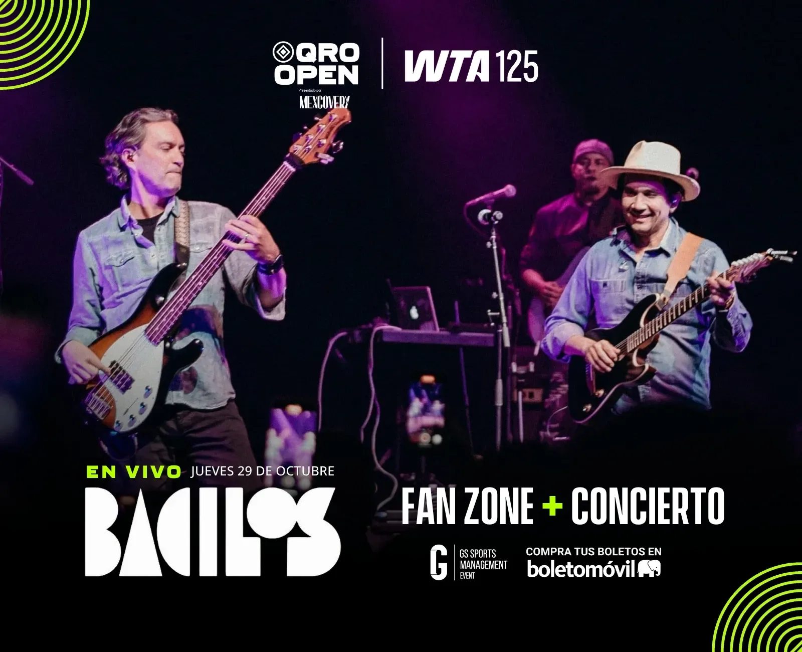Second Serve Fan Zone + Concierto Bacilos