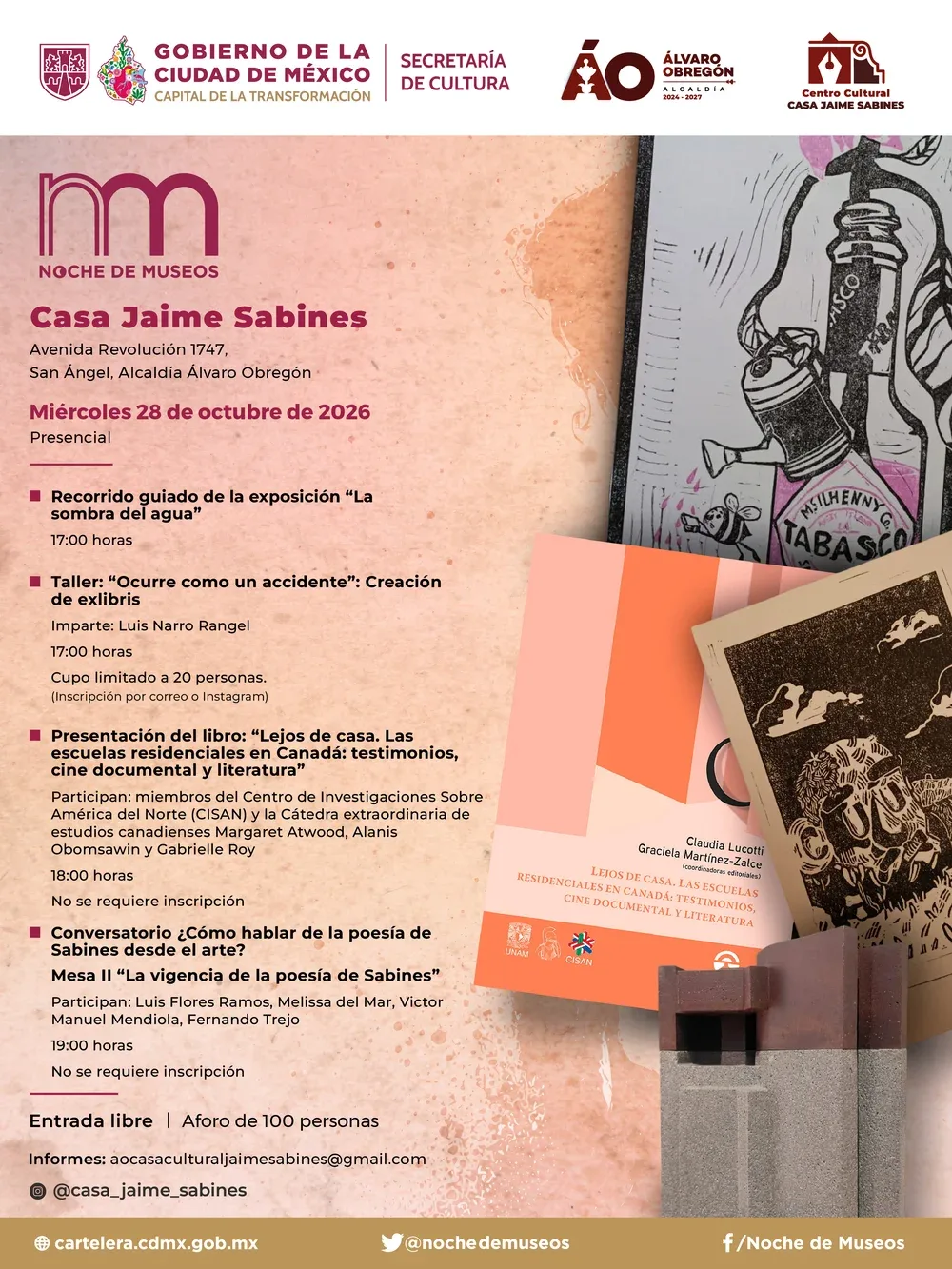 Noche de Museos en Casa Jaime Sabines
