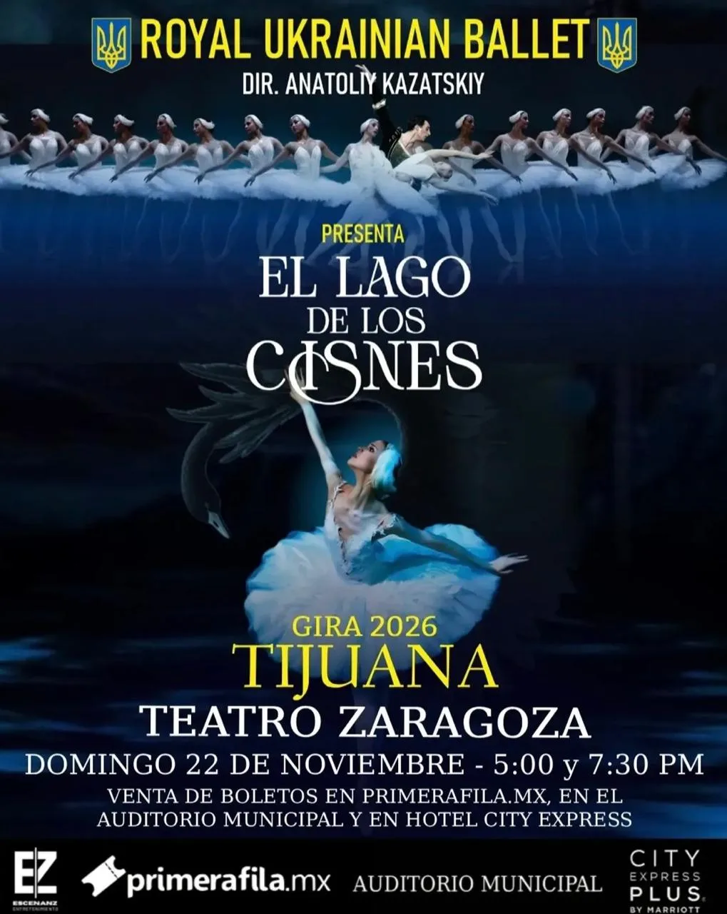 El Lago de los Cisnes en Tijuana 2026: horarios