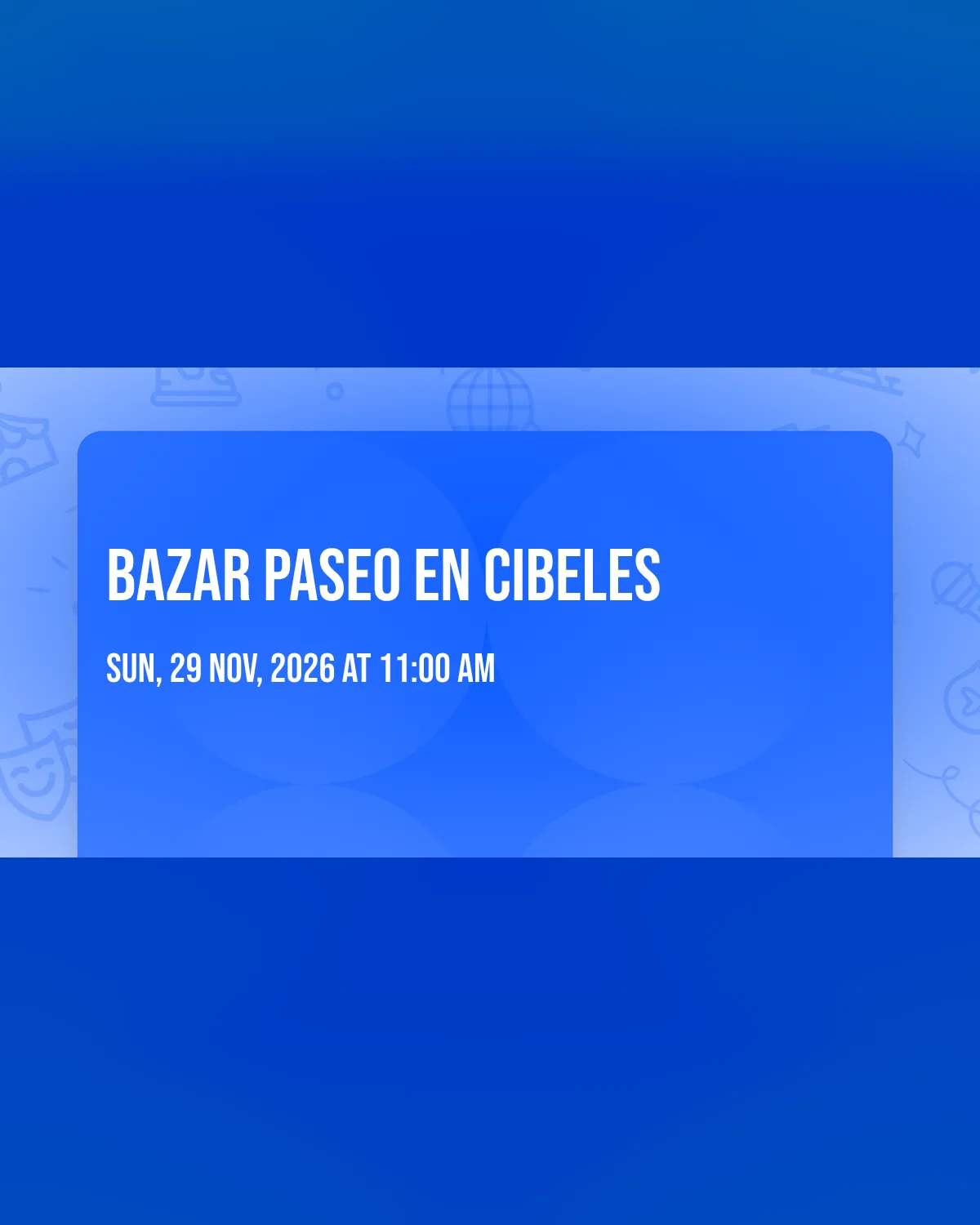 Bazar paseo en Cibeles