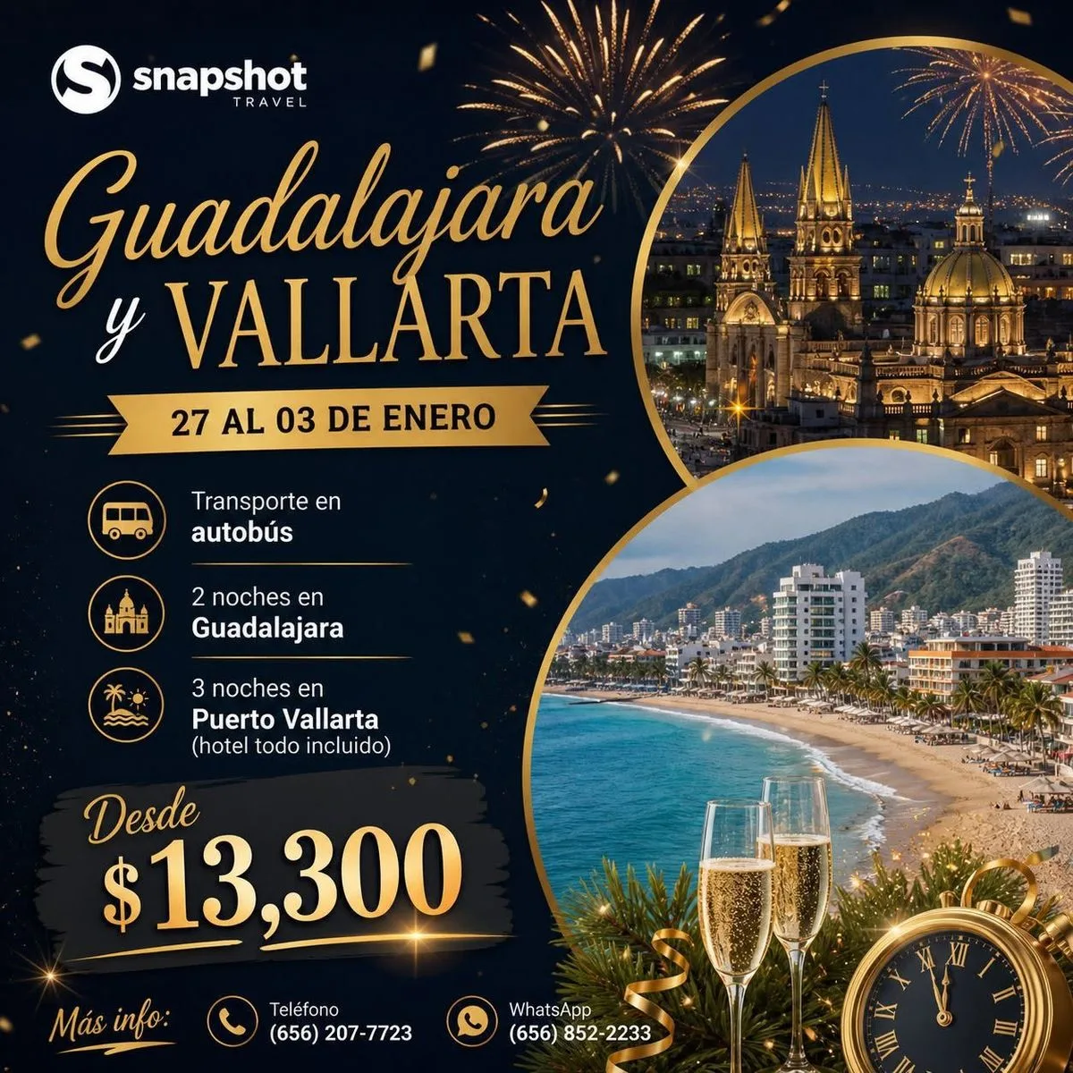 GUADALAJARA, TEQUILA, SAN JUAN DE LOS LAGOS, VALLARTA Y MAZATLAN.