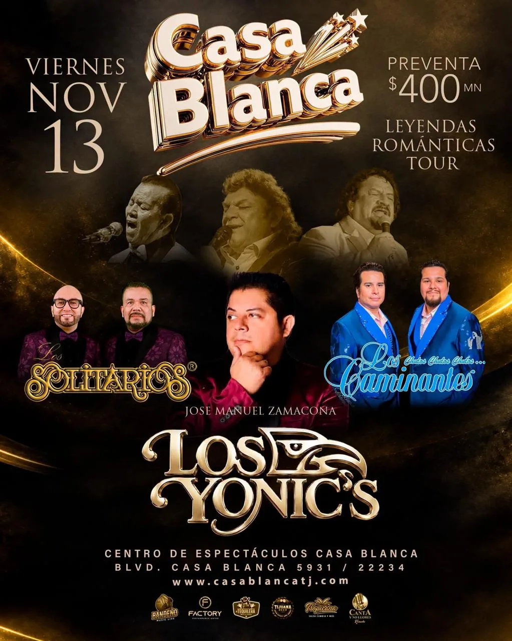 Leyendas Románticas en Tijuana 2026: Casa Blanca