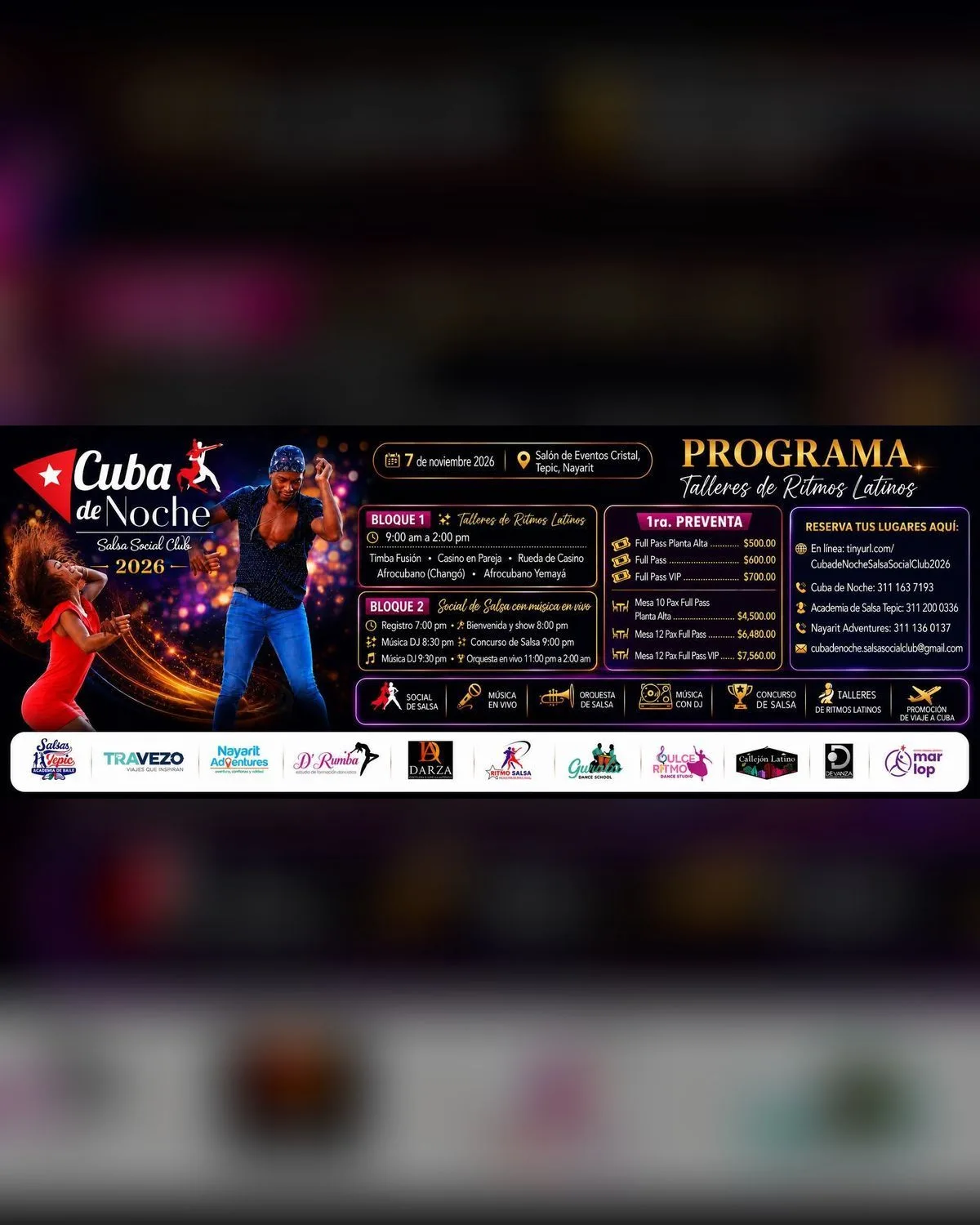 Cuba de Noche Salsa Social Club 2026