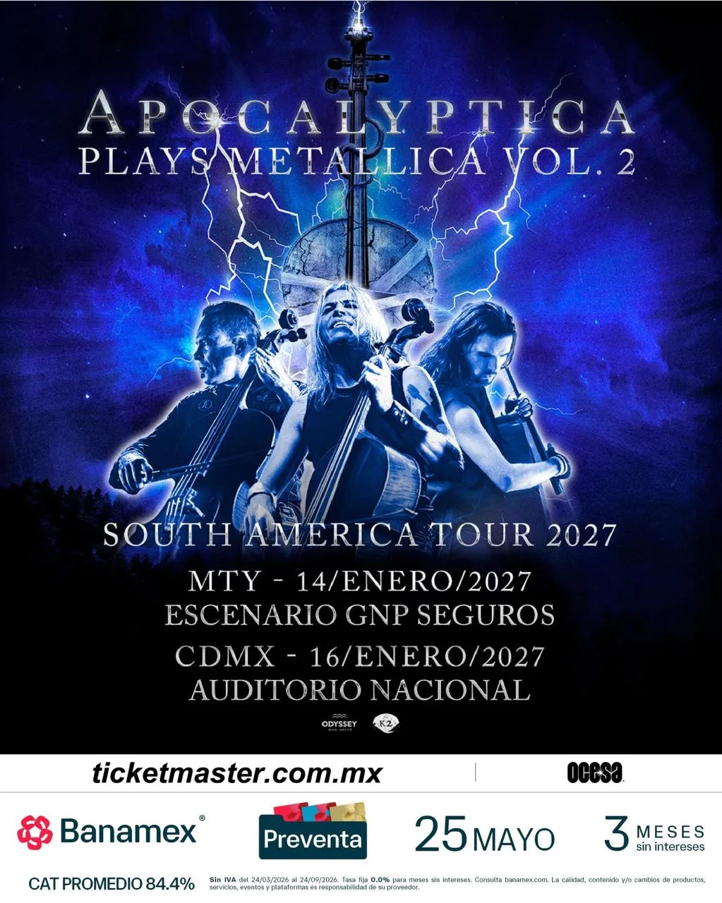 ¡Los chelos más rebeldes de Finlandia incendiarán el Auditorio Nacional!