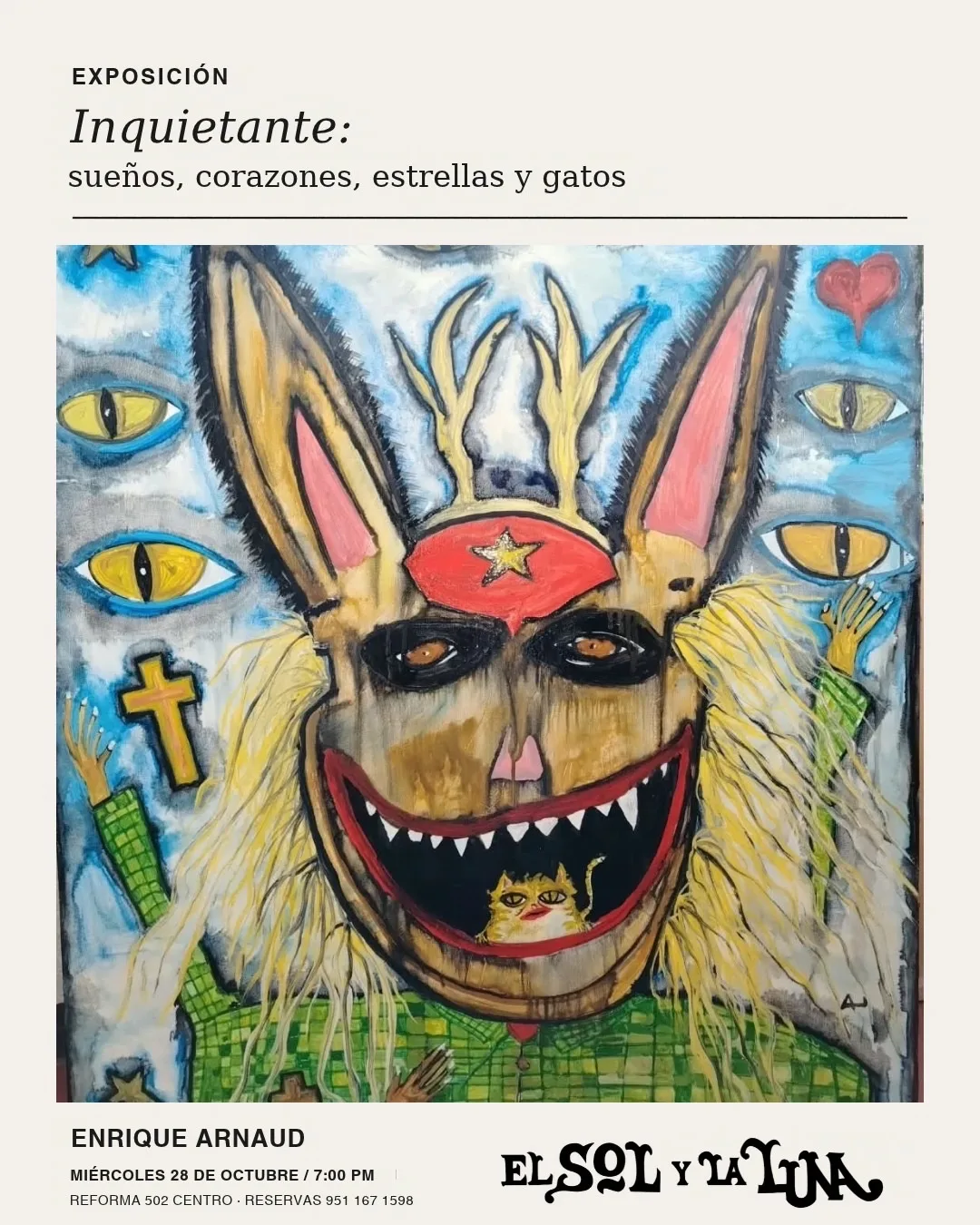 EXPOSICIÓN Inquietante: sueños, corazones, estrellas y gatos