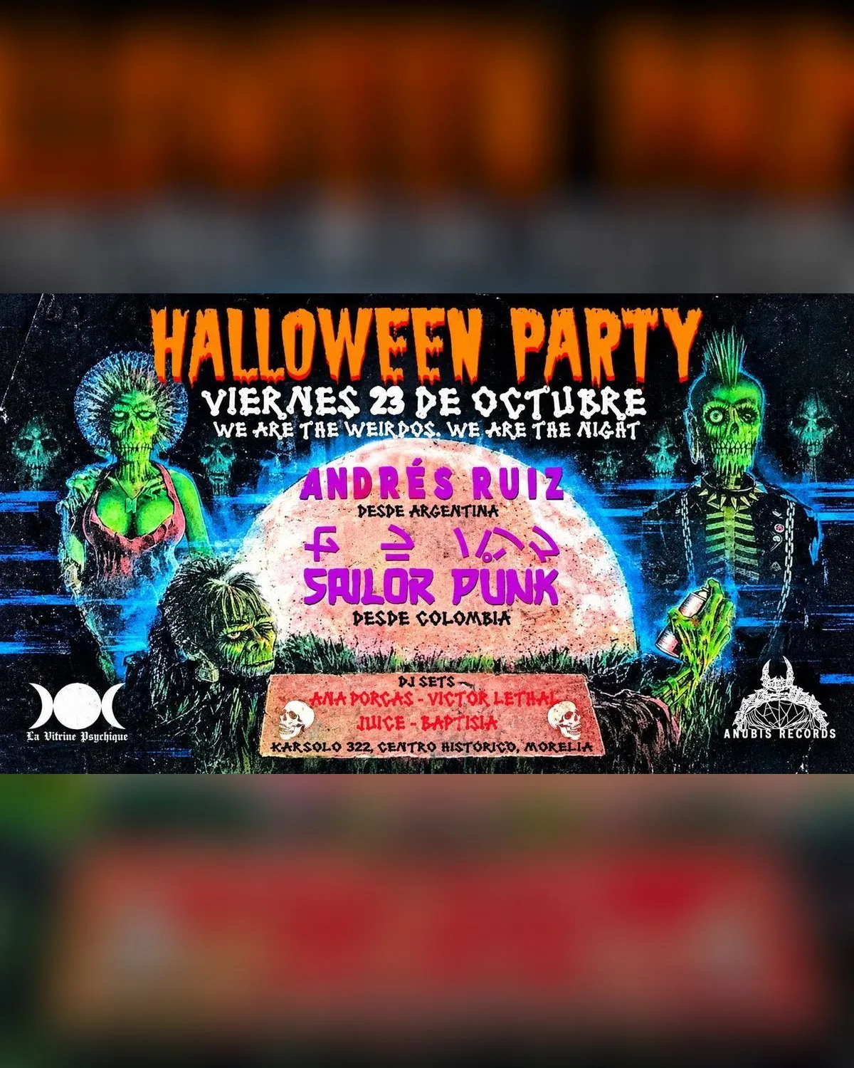 🎃 HALLOWEEN PARTY MORELIA 2026 🕷️ | SAILOR PUNK + ANDRÉS RUIZ