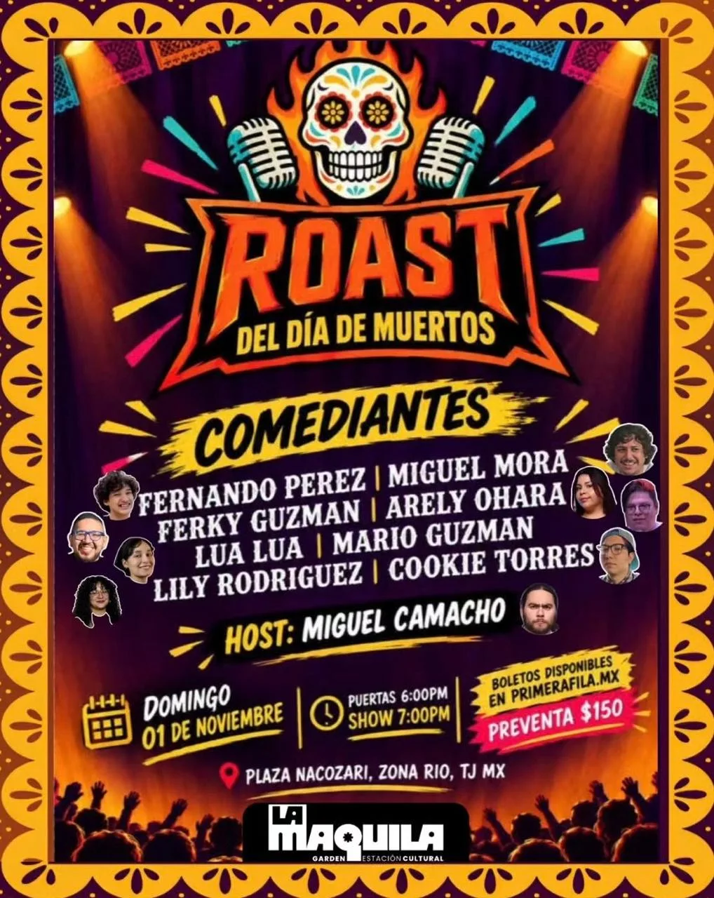 Roast Día de Muertos en Tijuana 2026: comedia y boletos
