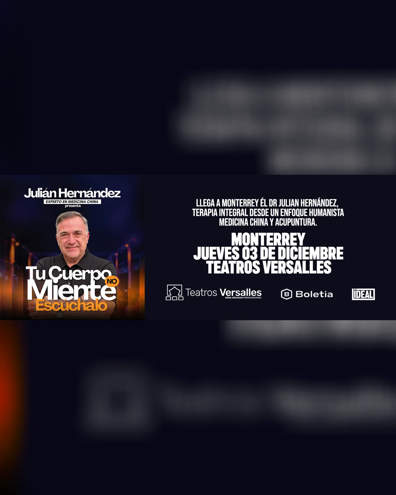 JULIAN HERNANDEZ: Tu cuerpo no miente escúchalo MONTERREY