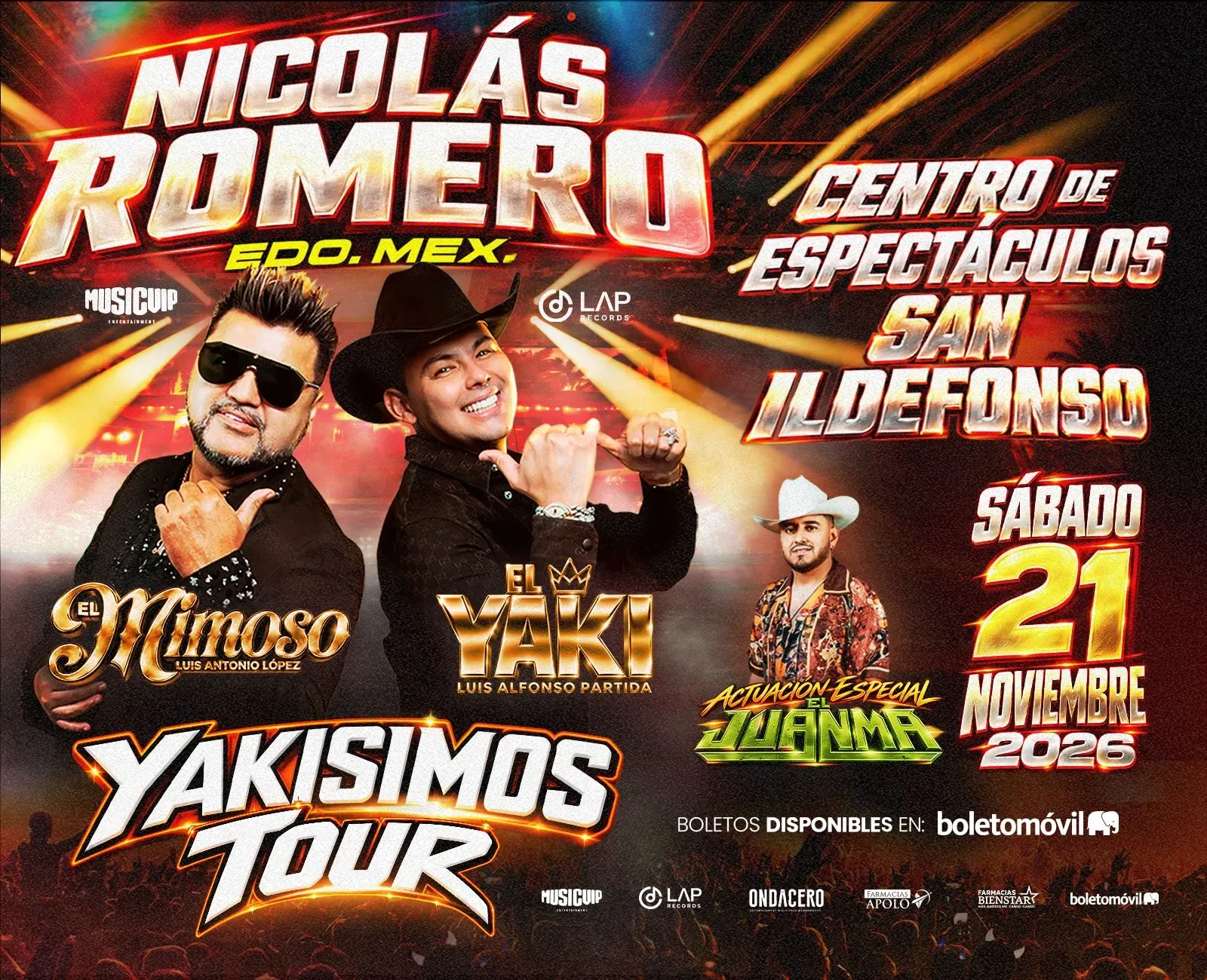Yakísimos Tour 2026