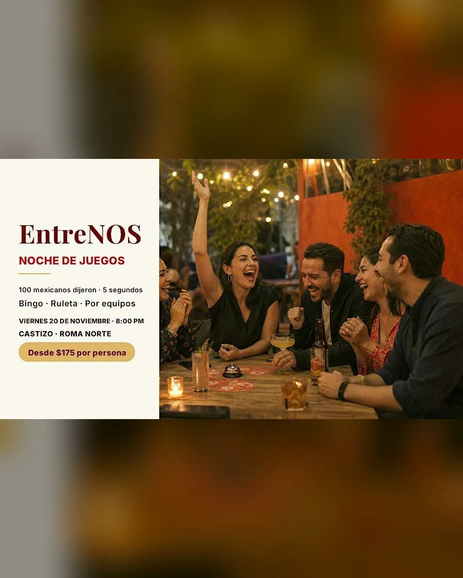 EntreNOS | Noche de Juegos por equipos | Roma Norte