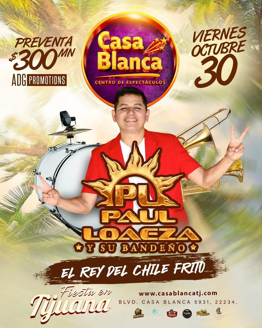 Pi Paul Loaiza en Tijuana 2026: fiesta en Casa Blanca