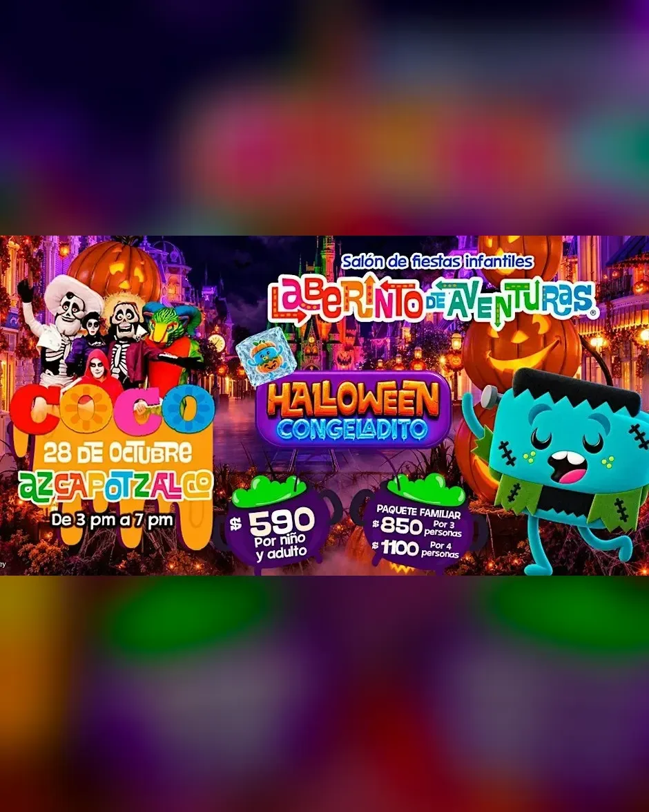 Halloween Congeladito para Toda la Familia en Laberinto de Aventuras