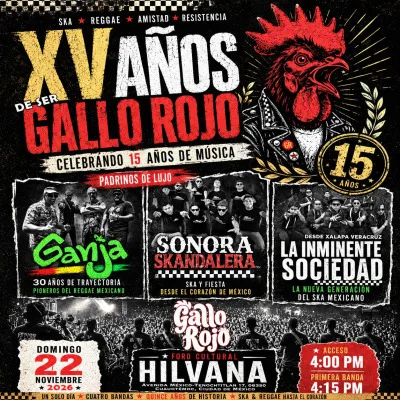 Gallo Rojo 15 Aniversario