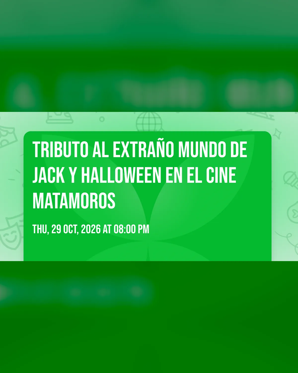 tributo al extraño mundo de Jack y Halloween en el Cine Matamoros