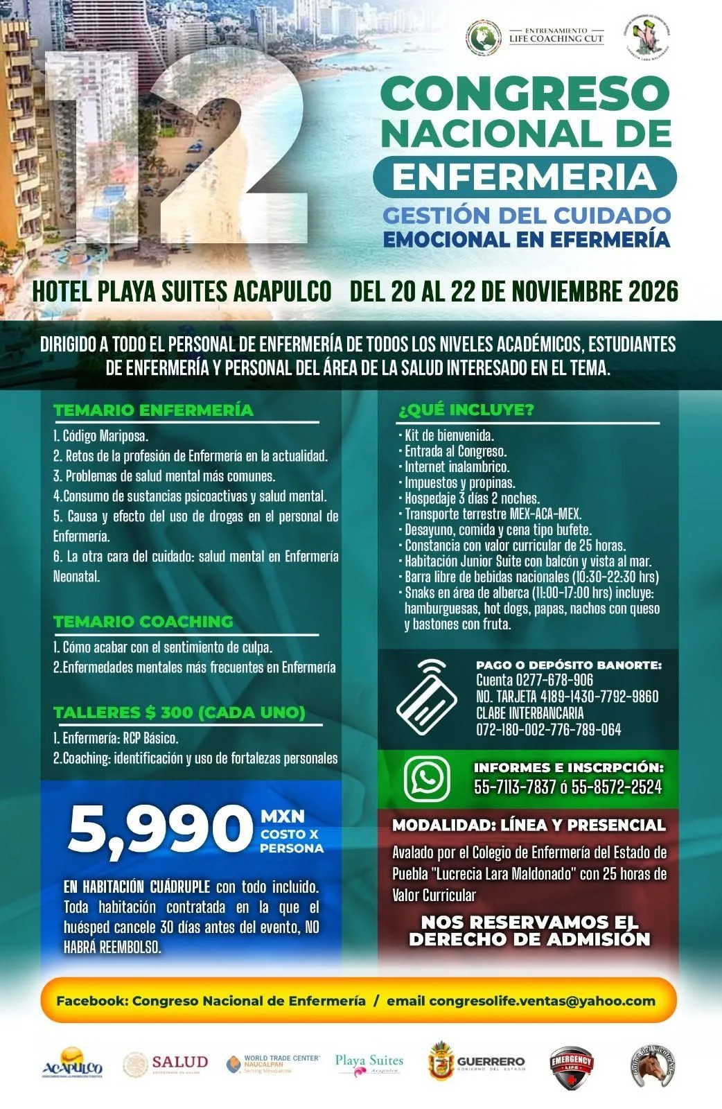 12° Congreso Nacional de Enfermería en Acapulco