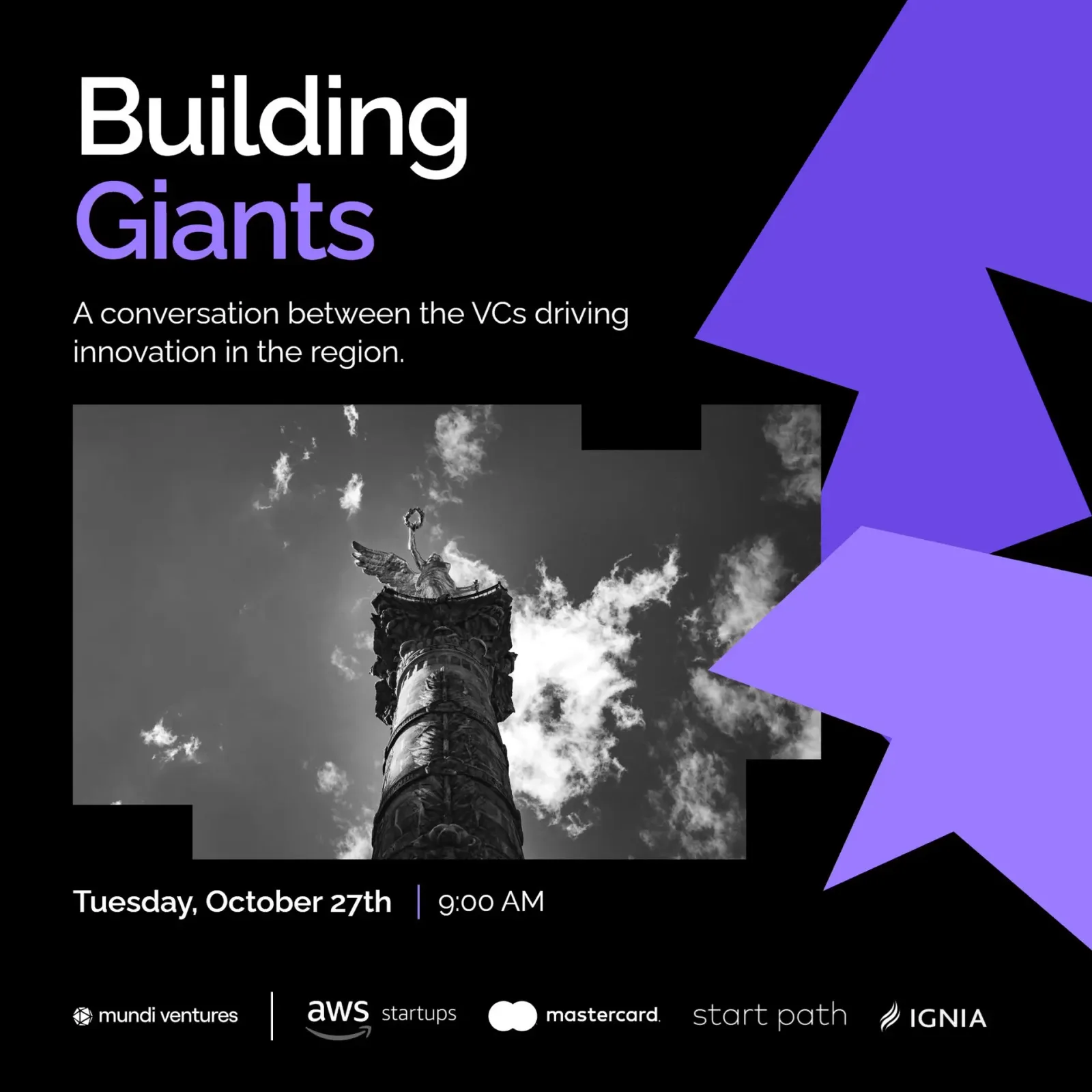 Building Giants by Mastercard Start Path, Mundi Ventures, Ignia Partners and AWS Startups