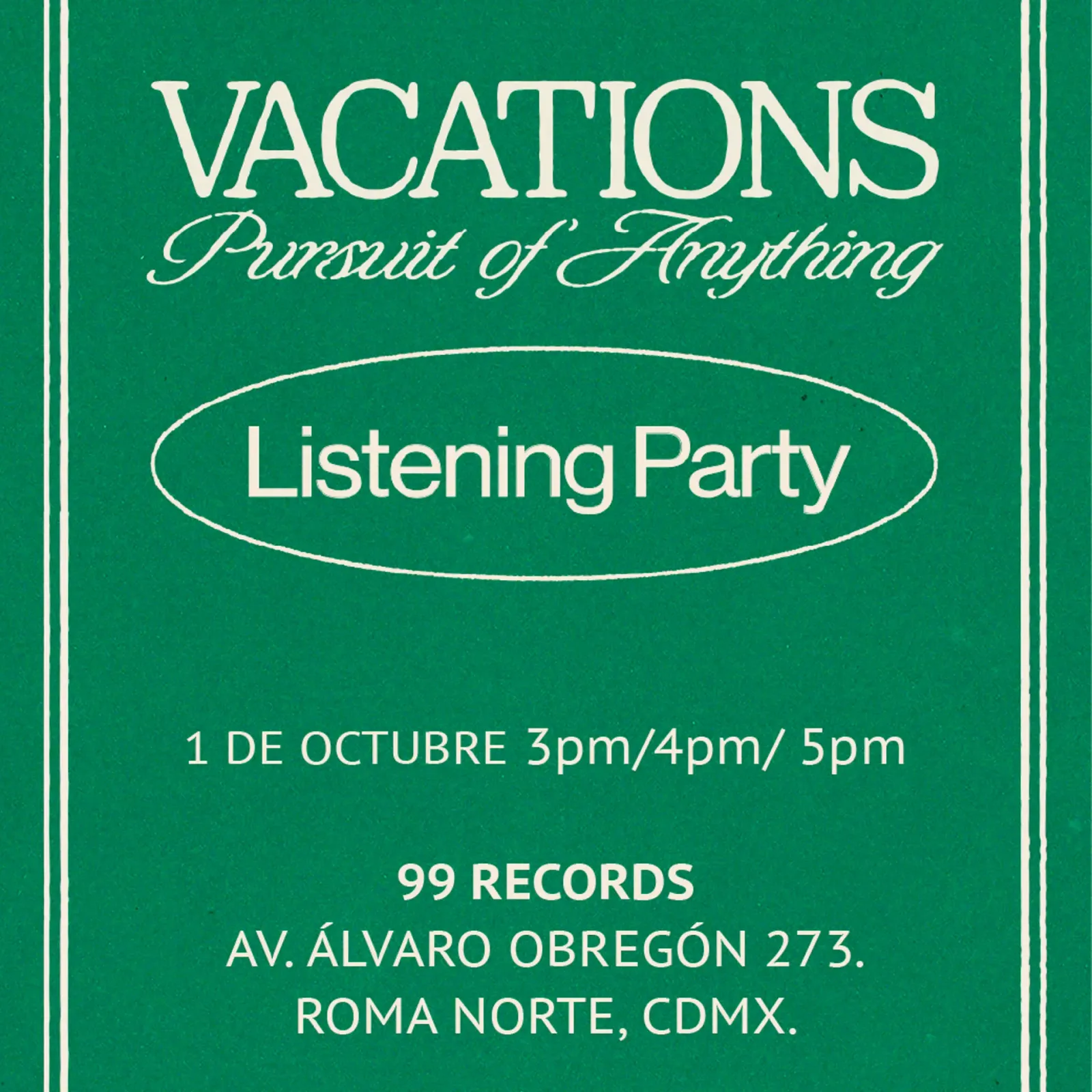 Vacations - Listening Party