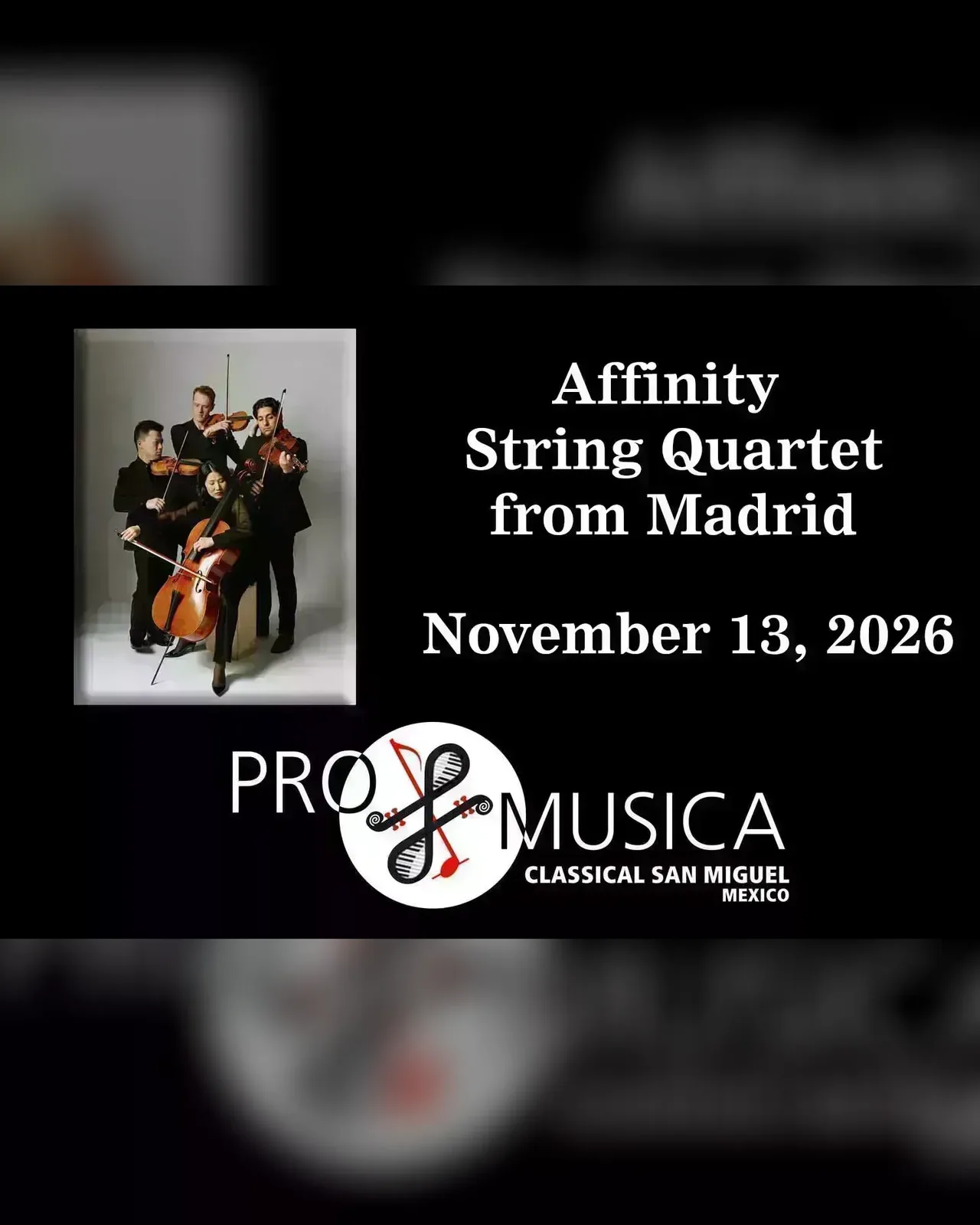 Affinity String Quartet, direct from Madrid