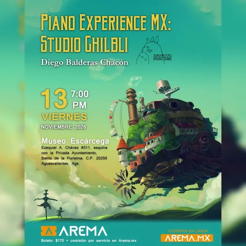 Piano Experience MX: Studio Ghibli en Aguascalientes