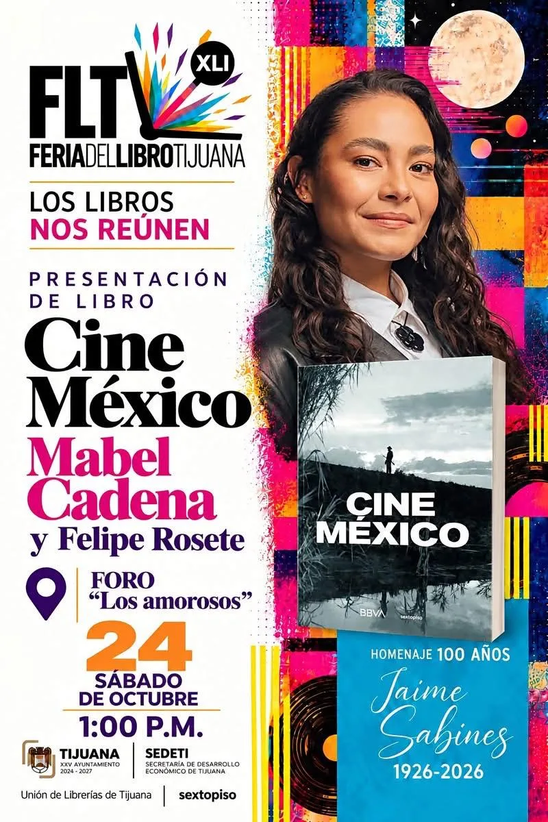 Cine México en Tijuana 2026: Mabel Cadena presenta libro