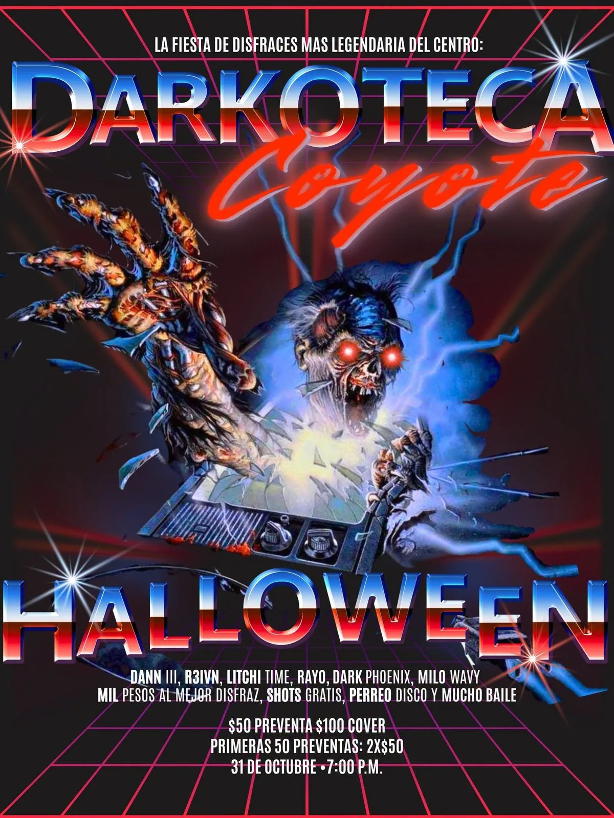 Darkoteca Coyote: Halloween en el Centro de Puebla