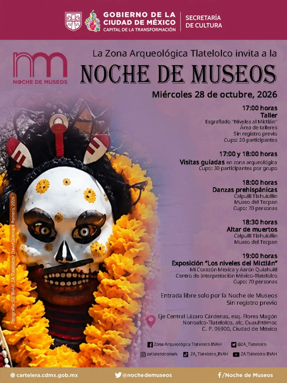 Noche de Museos en la Zona Arqueológica de Tlatelolco