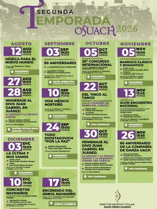 Homenaje al Divo Juan Gabriel en Juárez: la OSUACH, la OSUACJ y la Orquesta Juvenil del COBACH