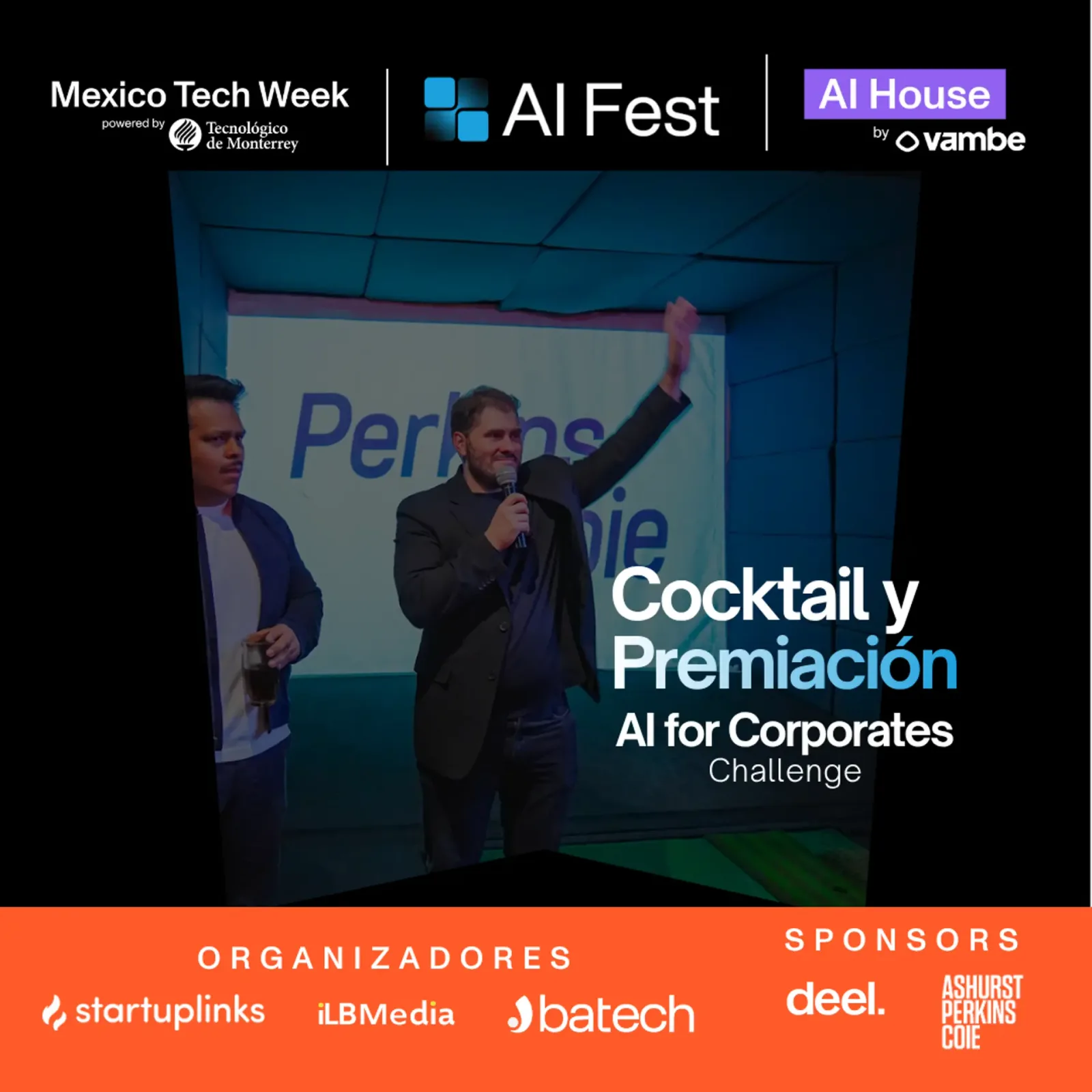 Cocktail para corporativos y premiación AI for Corporates Challenge