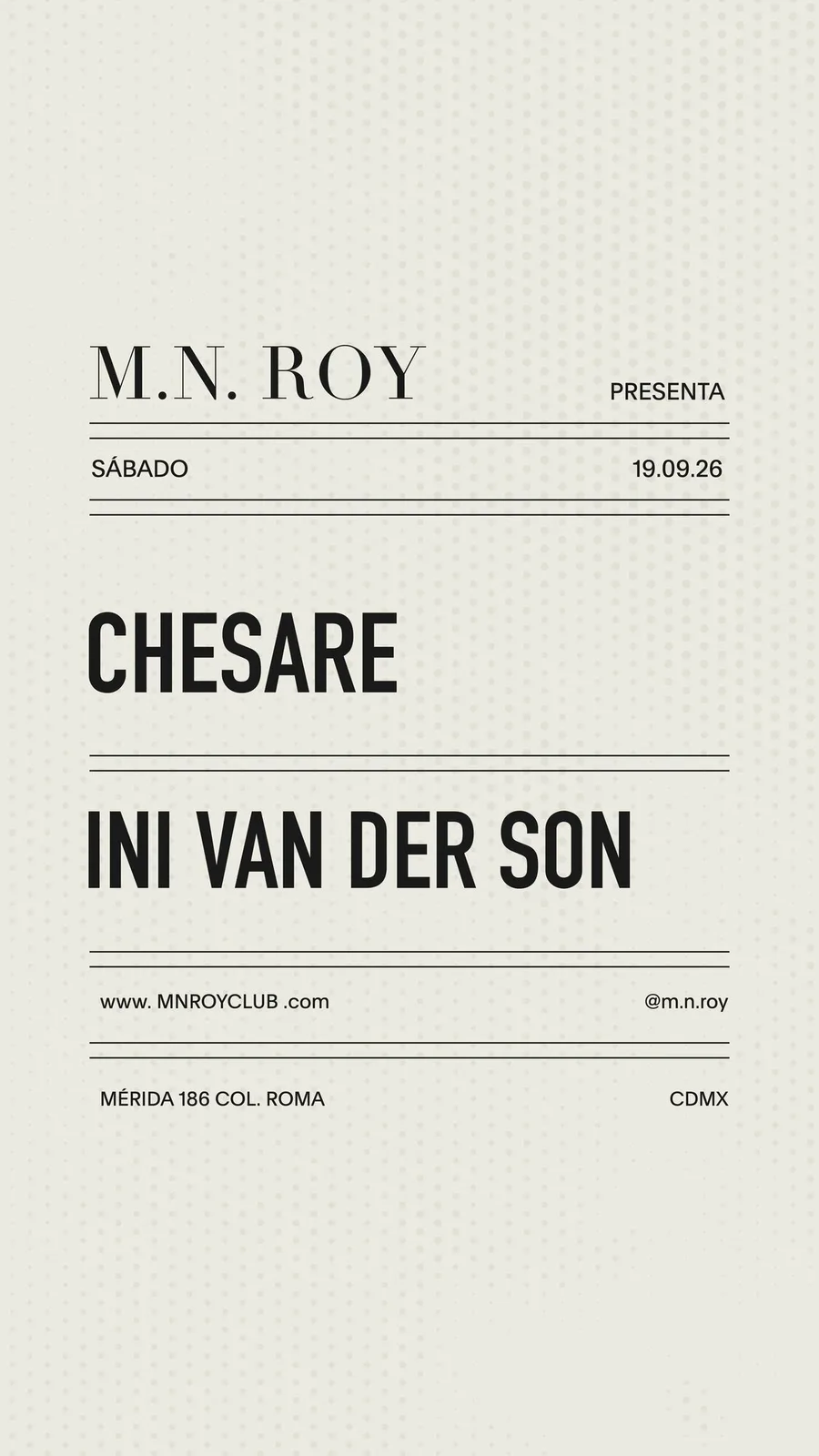 CHESARE + INI VAN DER SON