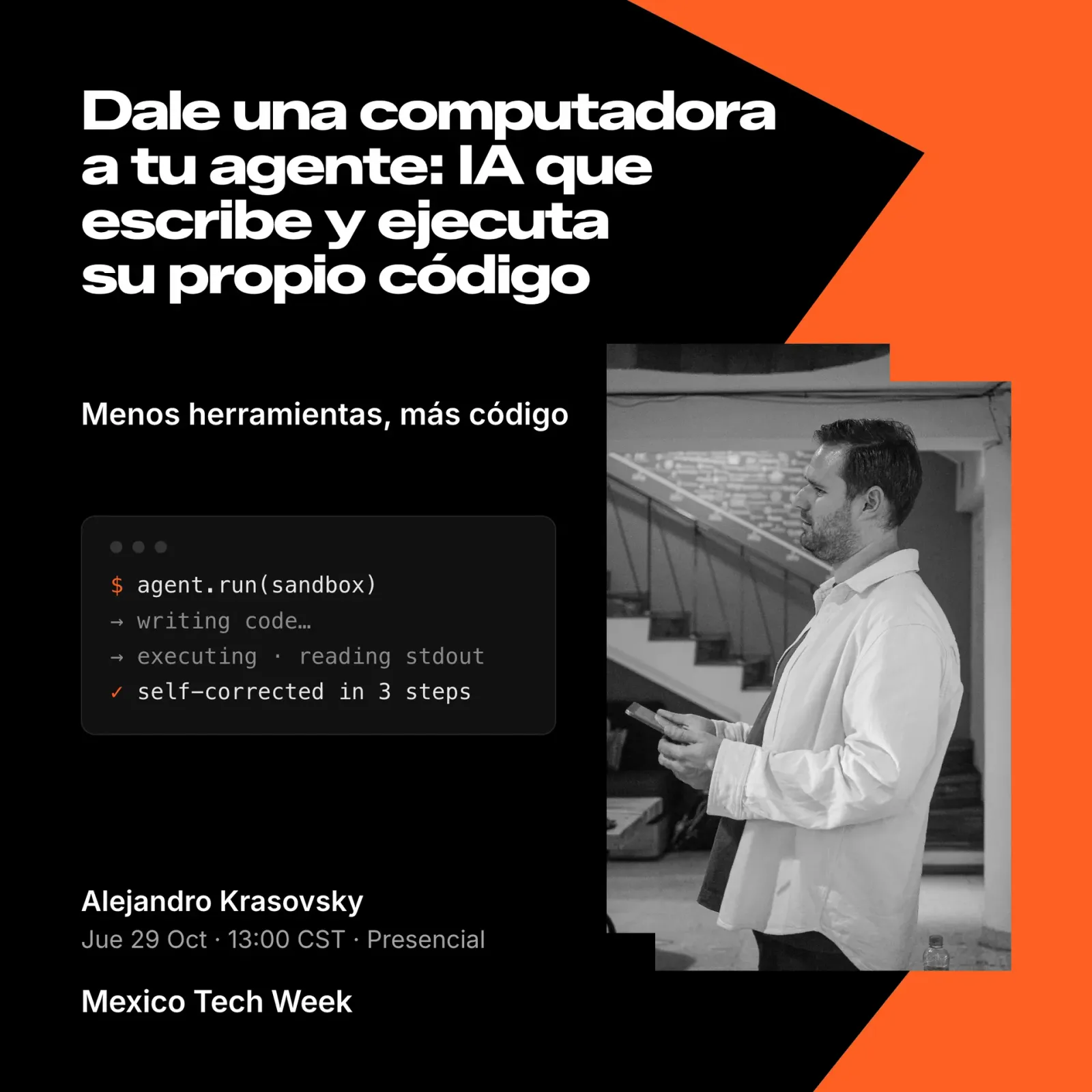 Dale una computadora a tu agente: IA que escribe y ejecuta su propio código