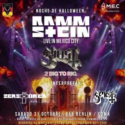 Tributo a Rammstein y Ghost