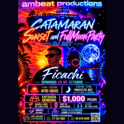 🌅🌕 **CATAMARAN SUNSET & MOON PARTY** 🌕🌅