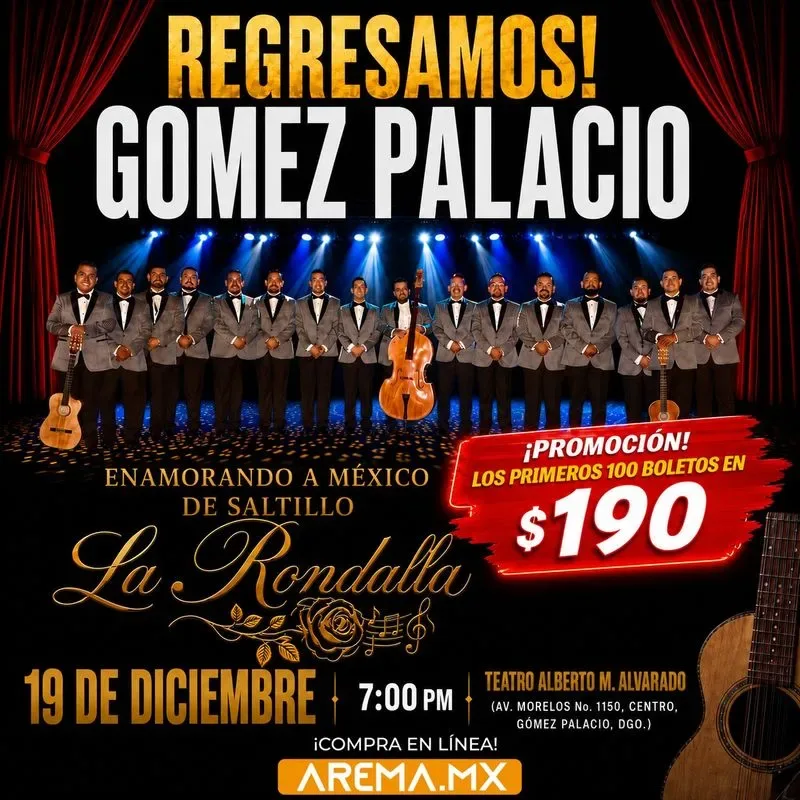 Llega de Saltillo …La Rondalla en Gómez Palacio