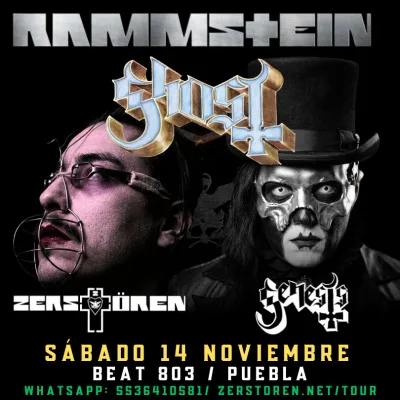 Noche Tributo a Rammstein y Ghost En Puebla