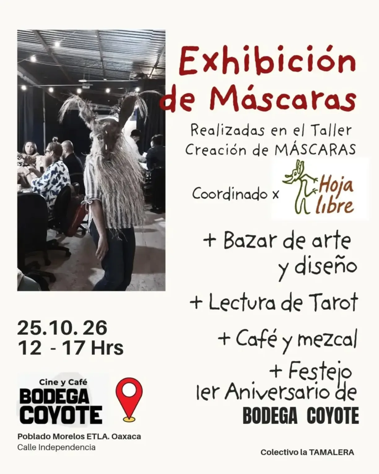 Exhibición de Máscaras y 1er Aniversario Bodega Coyote