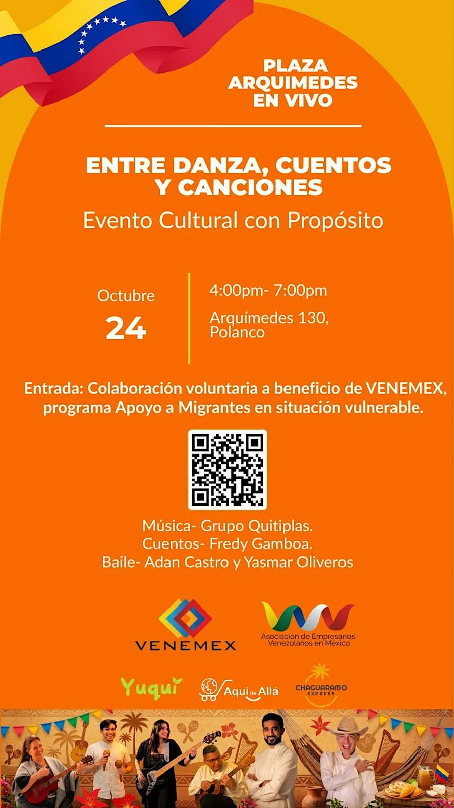 PLAZA ARQUÍMEDES EN VIVO: Entre Danza, Cuentos y Canciones.